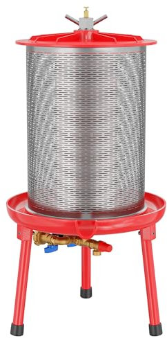 WilTec Hidroprensa para Fruta de 40 litros, 3 Bar, Acero Inoxidable, para el prensado de Frutas Mosto Zumo