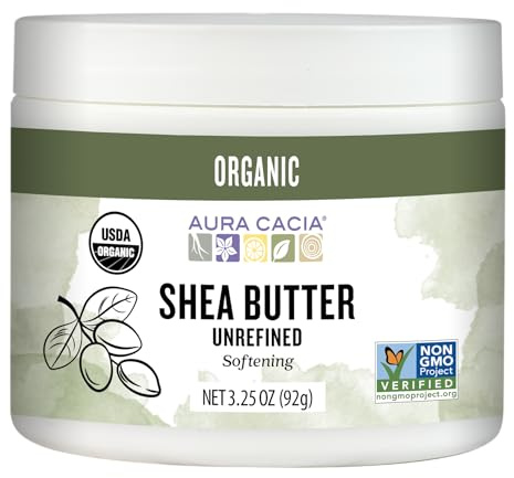 Aura Cacia Organic Shea Butter | Unrefined Body Care | 3.25 oz.