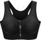 CARETOO Donna Reggiseno Sportivo Senza Ferretto con Chiusura Frontale per Ginnastica Corsa Jogging Yoga Nero, M