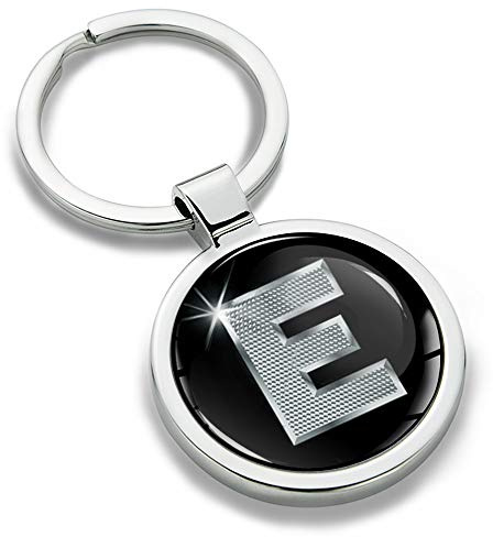 Biomar Labs Porte-clés en forme de lettre de l'alphabet 3D en acier inoxydable personnalisable pour clés de voiture et clés de maison Disponible en argent