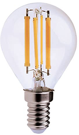 Ampoule à filament LED, Mini-sphérique P45, 6W / 806lm, culot E14, 4000K