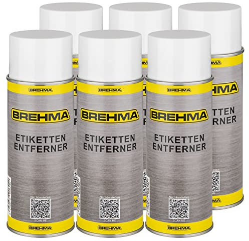 6x Etikettenentfernerspray Etikettenlöser Kleberentferner 400ml Aufkleberlöser