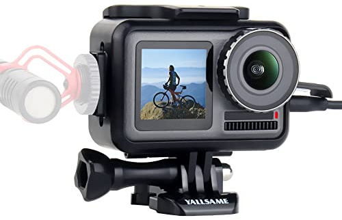 YALLSAME Frame Case for DJI Osmo Action 1 | Skeleton Housing Protective Shell Cage with Cold Shoe Mount Photography Vlog Accessories Kit for DJI Action 1 Camera