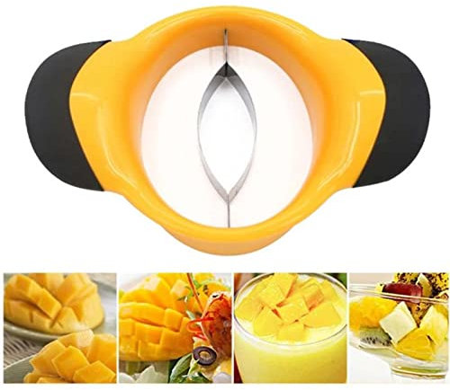 Mangoschneider - Mangoteiler Edelstahl - Mango Slicer - Schält Entkernt Und Teilt Die Mango