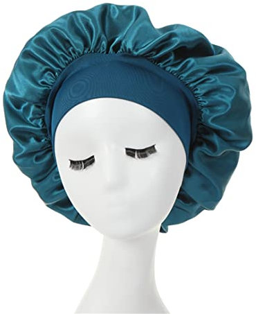 Solide Frauen Satin Schlafmütze Nachtschlafmütze Haarpflege Motorhaube Nachtmütze für Damen Herren Unisex Kappe Duschturban 11