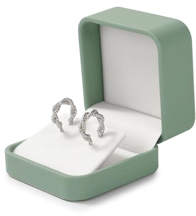 Oirlv PU Leder Ohrringbox,Ohrstecker Etui | Geschenkbox für Ohrringe,Schmuckschatulle für Valentinstag Geburtstag