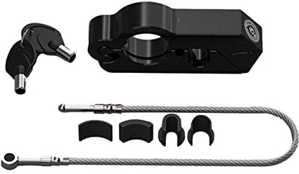 BABRO Motorrad Grip Lock CN C Sicherheit Sicherheitsschlösser Lenkerhörer Bremshebel Scheibenverriegelung Kompatibel Mit Scooter Anti-Diebstahl-Moto-Schloss (Color : Black)
