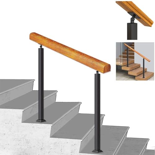 Außenstufen-Handlauf, Treppengeländer, 2- Oder 3-stufiges Außengeländer, Hauseingangsgeländer, Verstellbares Winkel-Treppengeländer, Innen- Und Außentreppen For Ältere Menschen ( Color : Height 95cm ,