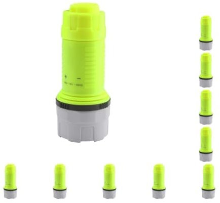 Mealoodiousmusea Lot de 10 lampes de poche de plongée avec corde, alimentées par piles, lampe de poche multifonction pour le travail en plein air, le camping, les urgences
