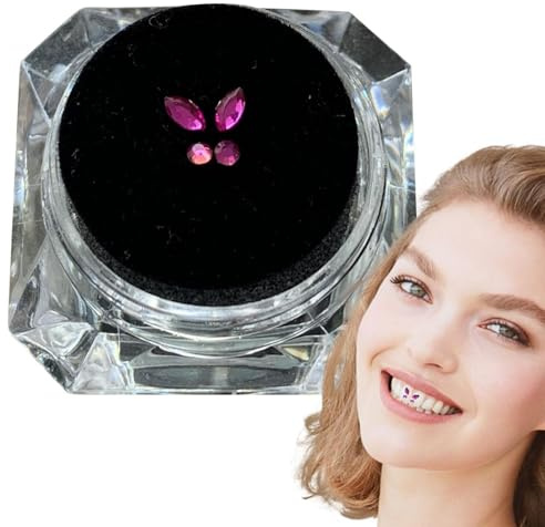 Zahnkristall Kit - Kleine Edelsteine für Zähne - Zahnkristall Ornamente Kristall Edelstein für Zähne Zahnschmuck in Tragetasche