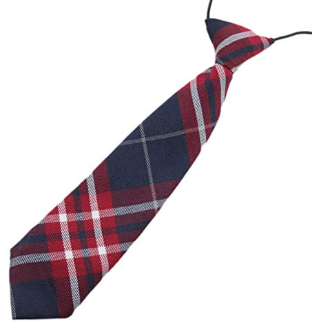 Maxtonser Vorgebundene Krawatte für Jungen, vorgebundene Krawatten, Kinder-Krawatte für Schuluniform, Schuluniform, Uniform, Blau und Rot