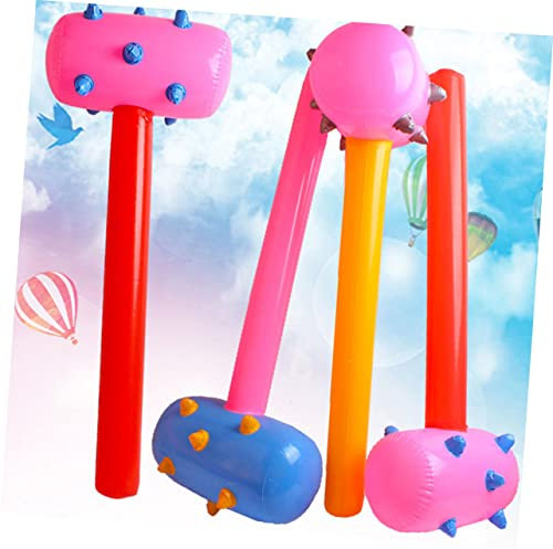 MOLUCKFU Aufblasbare Pvc Hämmer 2 Stück Bunt Kinderaufblasbares Spielzeug Partyspiel Für Zuhause Ktv Bar