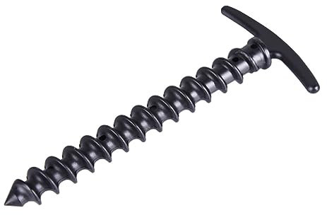 TOGEVAL 4stücke Schraubbare Zeltheringe Nylon Leuchtend Schwarz Rostfreie Erdnägel Mit Befestigung Belastbar Und Langlebig Für Outdoor Camping Zeltzubehör rutschfest Und Sturmsicher Bei Wi