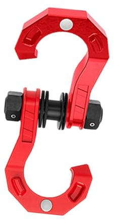Ronyme Geteilter D-Schäkel, robuster Schäkel, Premium, 3/4 geteilter Schäkel für Schleppwindenrolle zur Fahrzeugbergung, Rot Rot