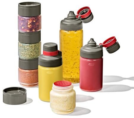 OXO Outdoor 7-Piece Spice Shaker & Squeeze Bottle Set