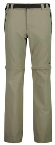 CMP Pantaloni da Trekking Zip-off da Uomo (IT, Numero, 52, Regular, Regular, Sage)