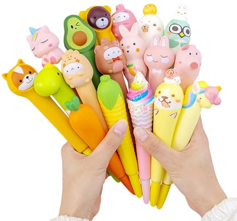 10Pcs Anti Stress Gelstift,Schreibwaren zum Entspannen,Kawaii Gel Stifte Tiere,Durchmesser der Spitze 0.5 mm für Mitgebsel Kindergeburtstag Give Aways Gastgeschenke