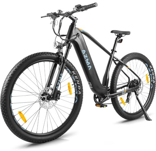 AZMA U1 Bicicleta Eléctrica 29, 36V 18Ah Alta Autonomía, con Intermitentes Delanteros y Traseros, E-Bike MTB para Montaña y Ciudad, Conforme EN 15194