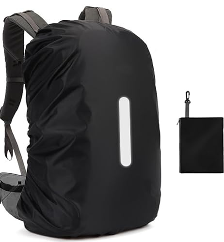 ZHAOCAI Housse de Pluie pour Sac à Dos, Cartable d'école, Housse de Pluie imperméable avec Bandes réfléchissantes et Fermeture éclair, Sac de Rangement pour l'école, la randonnée, Le Cyclisme