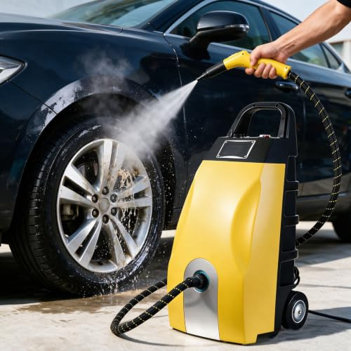 XueFulxion Pulitore a Vapore Multiuso, Serbatoio Ricaricabile per Casa E Veicoli Yellow