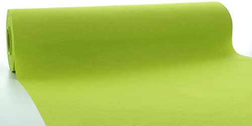 Tischband / Tischläufer in Kiwi-grün von Mank; 40cm x 24m, alle 120cm perforiert, Material: 70g Airlaid