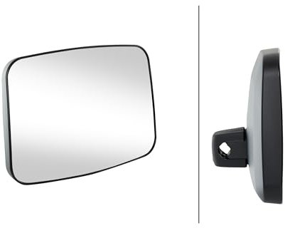 HELLA 8SB 501 550-001 Retrovisor exterior - ajustable - Cubierta de plástico - negro - Ancho: 219mm - Altura: 298mm - ambos lados