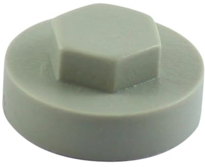 Goosewing Grey (Pack of 300 CAPS) - 16mm Hexagonal TEK Screw Cover CAPS to FIT 8mm (5/16) TEK Screws