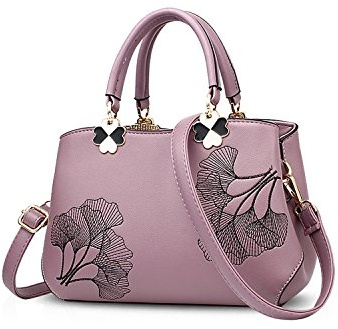 NICOLE&DORIS Frauen Blumen Top Handle Handtaschen Umhängetasche Crossbody Tasche Tote Damen Satchel PU Leder Blume