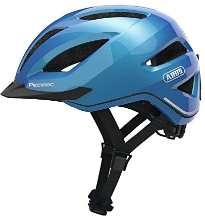 ABUS City-Helm Pedelec 1.1 - Fahrradhelm mit Rücklicht für den Stadtverkehr - für Damen und Herren - Blau, Größe L