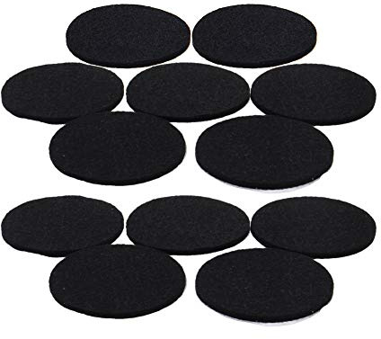 MroMax 12Pcs Non Slip Furniture Pads 2.36 Dia Premium Grippers Feet Pad Round Felt Self Adhesive Anti-Skid Furniture Pads Hardwood Floors Protection Pads for Furniture Legs Black