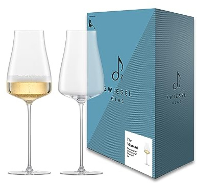 Zwiesel Glas Champagnergläser The Moment (2 Stk) | in Handarbeit mundgeblasene Sektgläser mit Moussierpunkt, elegante Tritan®-Kristallgläser für Schaumwein