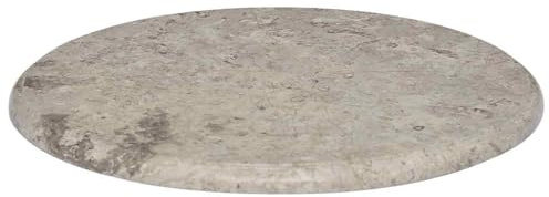 vidaXL Tischplatte Grau Ø50x2,5 cm Marmor