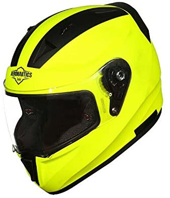 AEspares SA-1 Fluo Neon Integralhelm mit klarem Visier, Größe L, 600 mm