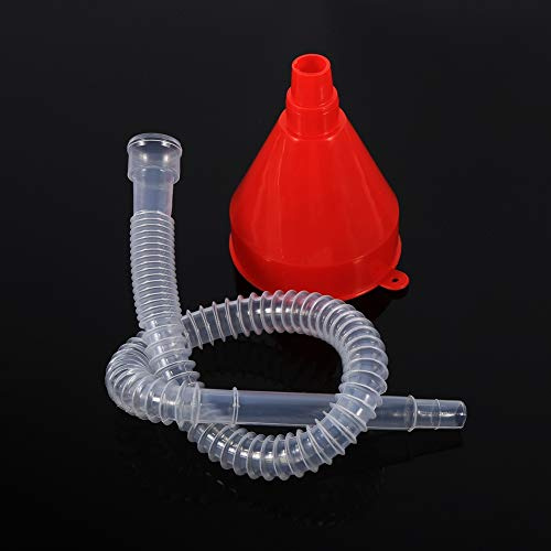 Entonnoir de Carburant de Voiture Portable avec Bec Verseur Souple Transparent, Entonnoir de Remplissage de Véhicule Universel en Plastique pour Huile Moteur, Liquide de Refroidissement, Essence, Kéro