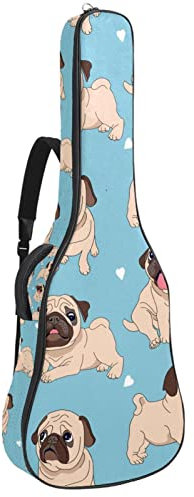 Akustikgitarre Tasche Wasserdicht Gitarre Rucksack Dicke Weich Gepolstert Schwarz Weiß Geometrie Konzertgitarre Tasche, Farbe9, 42.9x16.9x4.7 in, Taschen-Organizer