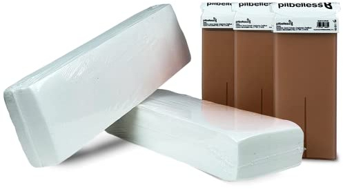 Pack 200 Bandas Depilatorias + 3 Cartuchos de Cera Roll On Chocolate