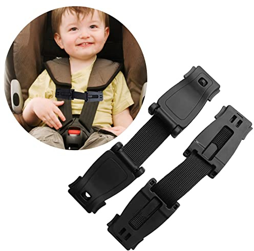ALLWYOU 2Pcs Car Seat Belt Clip, Anti Escape Car Seat Strap, Car Seat Safety Clip for Baby/Kids, No Threading Required，Harness Chest Clip, Prevent Children Taking Their Arms Out of The Straps