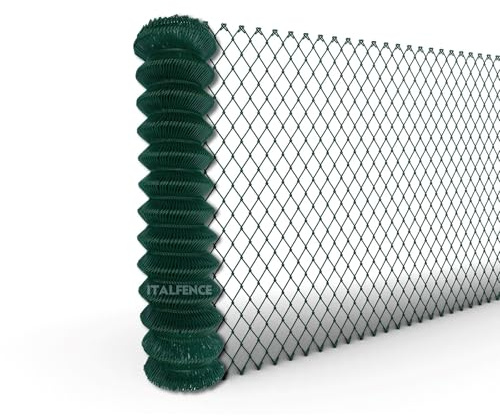 Italfence - Grillage simple torsion Ø3,00mm, galvanisé et plastifié, sans picots défensifs, Clôture de jardin, 15m (Toutes les hauteurs) [175cm]