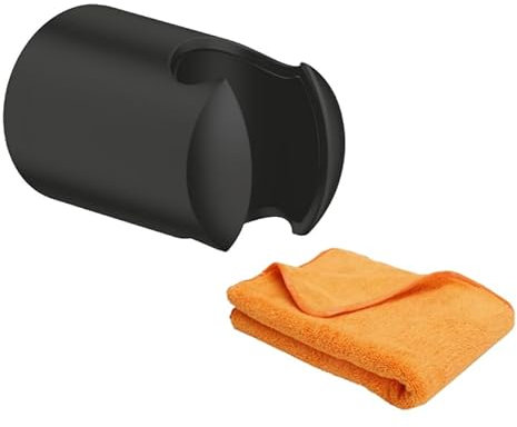 Support mural pour douchette GROHE Vitalio noir mat + microfibre