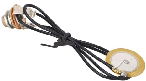Piezo-Klinken-Tonabnehmer für Akustikgitarre, Piezo-Wandler für Gitarren-Tonabnehmer mit Vorverdrahtetem Verstärkeranschluss, Professionelles Instrumentenzubehör