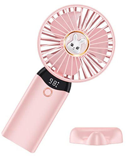 ventilatore tascabile,Design del supporto del telefono, ventilatore portatile USB silenzioso e ricaricabile | Ventilatore personale pieghevole portatile alimentato da USB a 4 velocità,