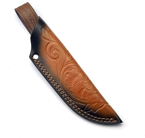 Braun Messerscheide,Leder Messerholster,Gürtelschnalle Messerscheide,8,3Zoll Lederscheide Messertasche Fixed Blade Taschen Messer Scheide,EDC Werkzeuge Messer Holster Jagdmesser Küchenmesserhalter
