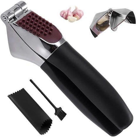 Knoblauchpresse, Knoblauch-Zerkleinerer, Ingwer-Knoblauchpresse, Zerkleinerungswerkzeug, Robuster Knoblauchzerkleinerer mit ergonomischem Griff, Knoblauch-Zerkleinerer