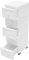 JUUTALK Mueble auxiliar de baño con 5 cajones para baño, salón, comedor, cocina, moderno, místico, moderno, blanco, 25 x 34 x 82 cm