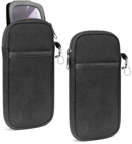 Linkidea Sonnenbrillenetui, 2er-Pack, Großes Brillenetui für Sonnenbrillen, Reiseetui für Brillen, kompatibel mit QUAY NIGHTFALL/HIGH KEY TWIST Ray-Ban Aviator Max/Caravan Reverse (Schwarz)