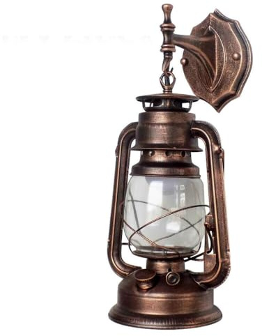 Queeucaer Vintage Außen Wandhalterung Leuchte Laterne Gartenlampe Wohnen Beleuchtung E27 für E27 Leuchtmittel Outdoor Außen Garten Retro Gartenlampe