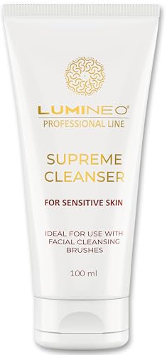 Gel detergente Lumineo, sviluppato per spazzole elettriche, particolarmente scorrevole, ideale per la pulizia del viso, dei pori e la rimozione del trucco (Pelle sensibile)