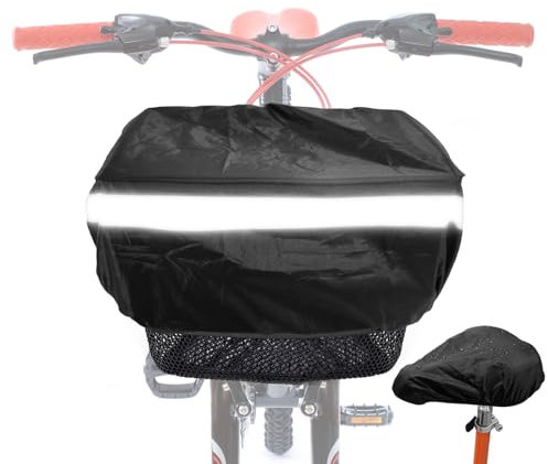 Regnskydd för cykelkorg, 2-pack reflekterande, vattentätt