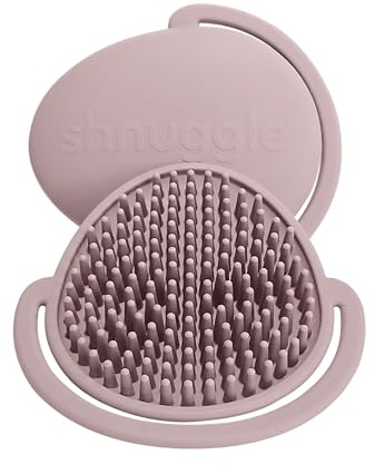 Shnuggle Cradle Cap Brush, Soft Silicone Baby Scalp Brush for Newborns, Gentle Brush for Cradle Cap and Dry Skin, Baby Bath and Hair Care Accessory, Easy Clean, Blossom