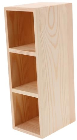 HOMSFOU Holz Stiftehalter Für Schreibtisch Fächer Make-up Pinselständer Blisterhalter Datenkabel Organizer Home Office Schreibtischzubehör